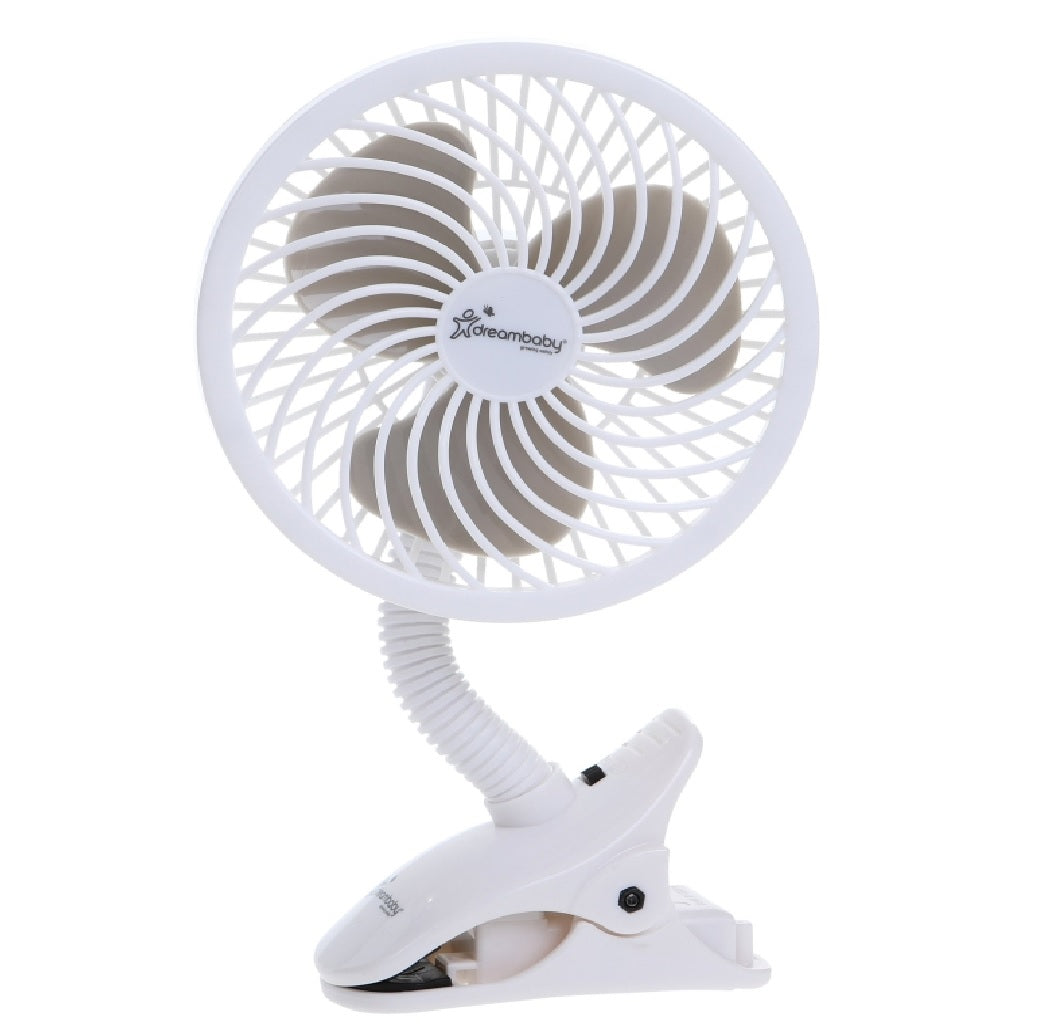 Dreambaby L2317 EZY-Fit Deluxe Clip-On Fan, White