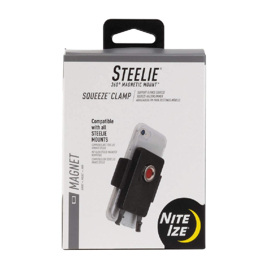 Nite Ize STS-01-R7 Squeeze Phone Mount Clamp, Black/Gray