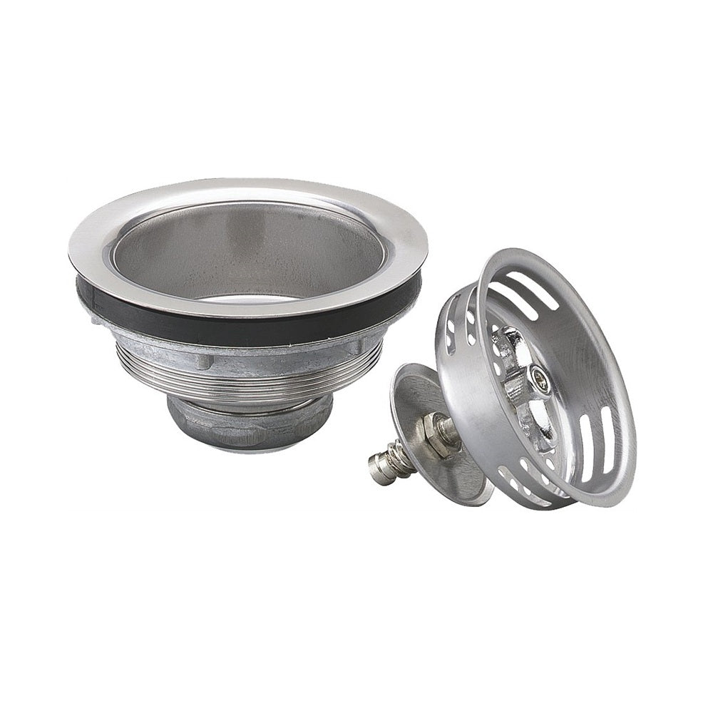 Plumb Pak PP5410 Basket Strainer, Stainless Steel, 3-1/2 Inch