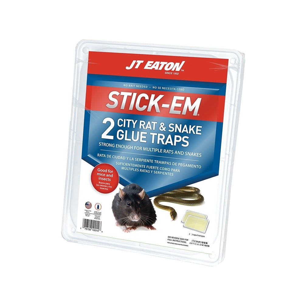 J.T. EATON 100N-6 Stick-Em City Rat and Snake Glue Trap, 12-1/4 Inch