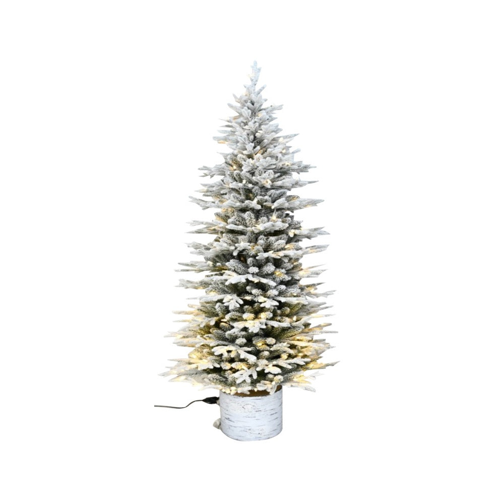 Santas Forest 27660 Tree Flocked Birch Base, 5 ft