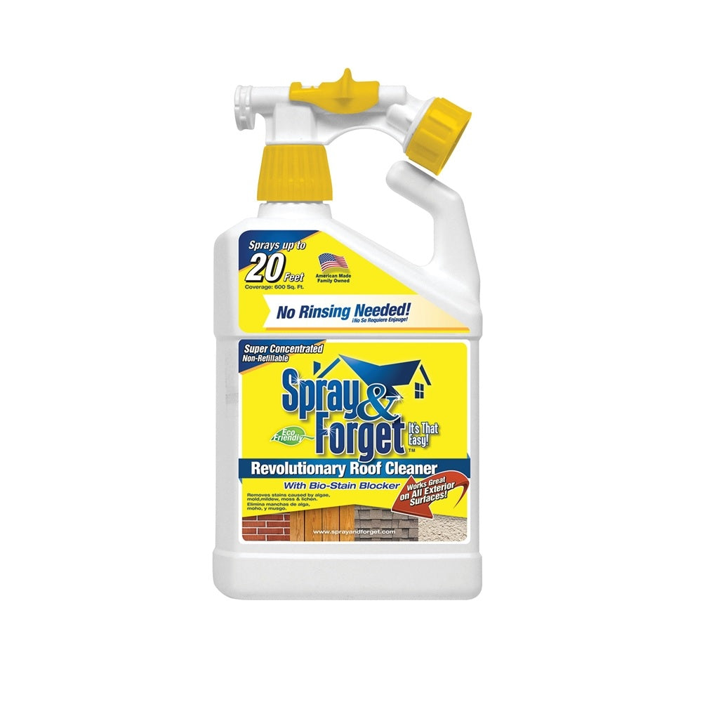 Spray & Forget SFRCHEQ06 Liquid Roof Surface Cleaner, 32 oz