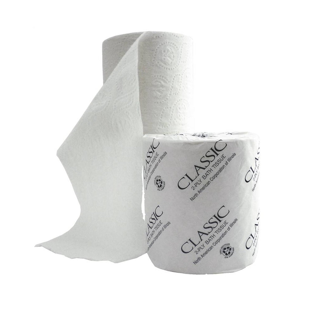 North American 851307 Classic 2-Ply Bathroom Tissue, 500 Roll
