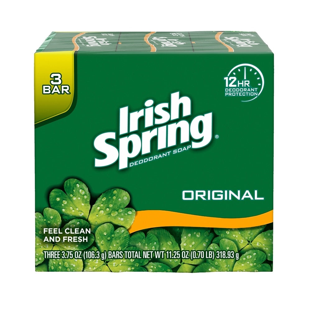 Irish Spring 14177 Clean Fresh Bar Soap, Green, 3.75 oz
