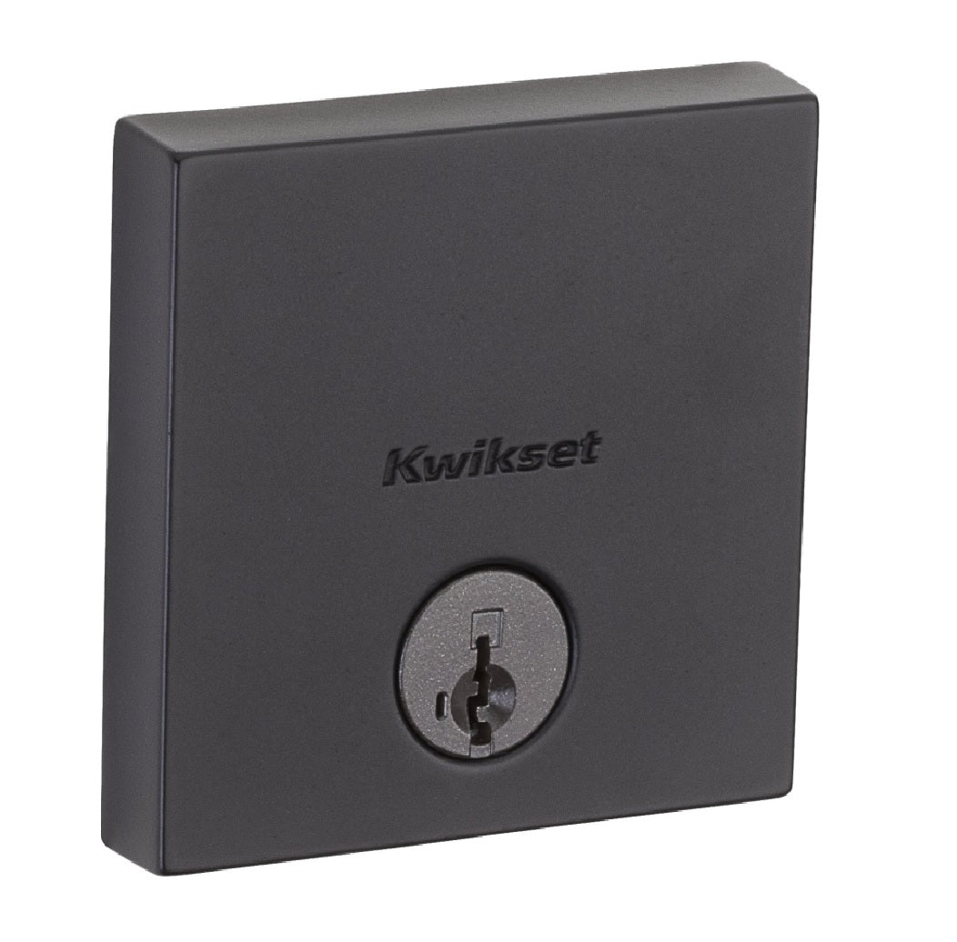 Kwikset 258 SQT 514 SMT C Downtown Deadbolt, Iron Black