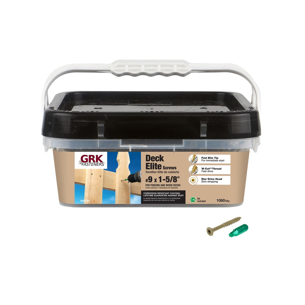 GRK 49159 Star Head Deck Screws, 1-5/8 Inch