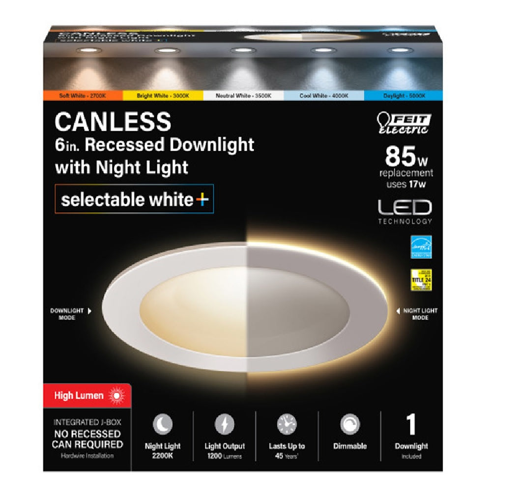 Feit Electric LED6XHONL5CCTCA Recessed Downlight, White
