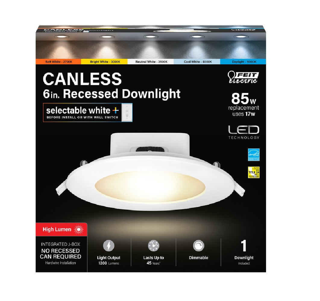 Feit Electric LED56HOJBX6WYCA LED Recessed Downlight, White