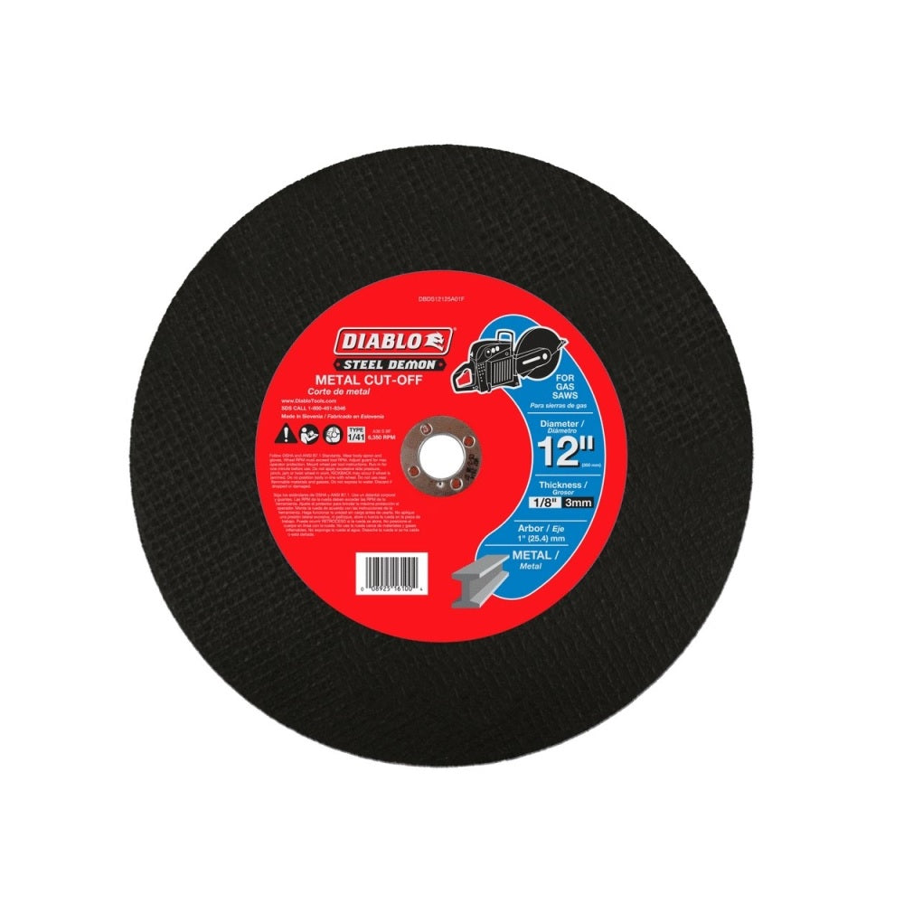 Diablo DBDS12125A01F High-Speed Cut-Off Disc, 12 Inch