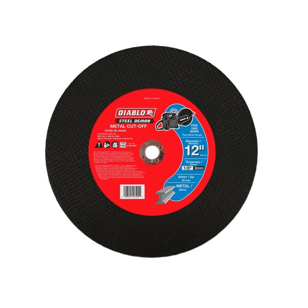 Diablo DBDS12125G01F High-Speed Cut-Off Disc, 12 Inch