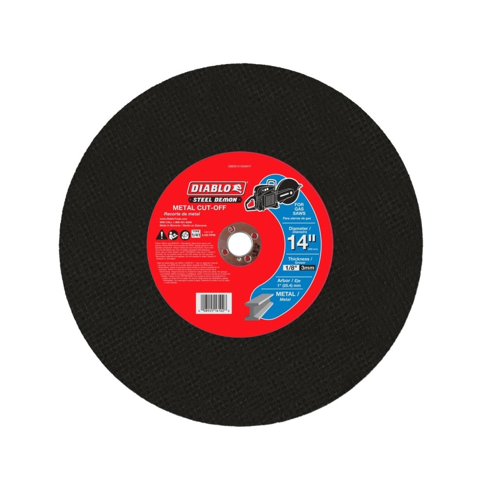 Diablo DBDS14125A01F Metal High-Speed Cut-Off Disc, 14 Inch
