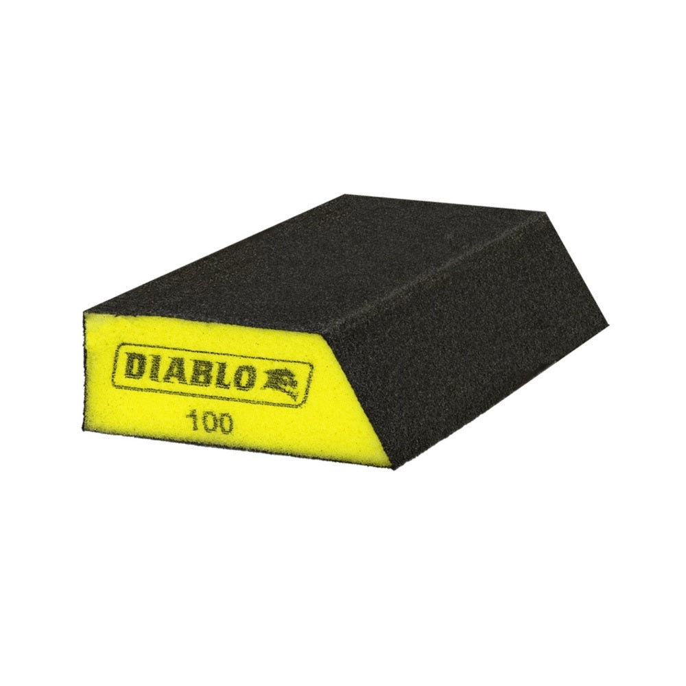 Diablo DFBLANGFIN04G Corner Contact Sanding Sponge, 100 Grit, 5 Inch