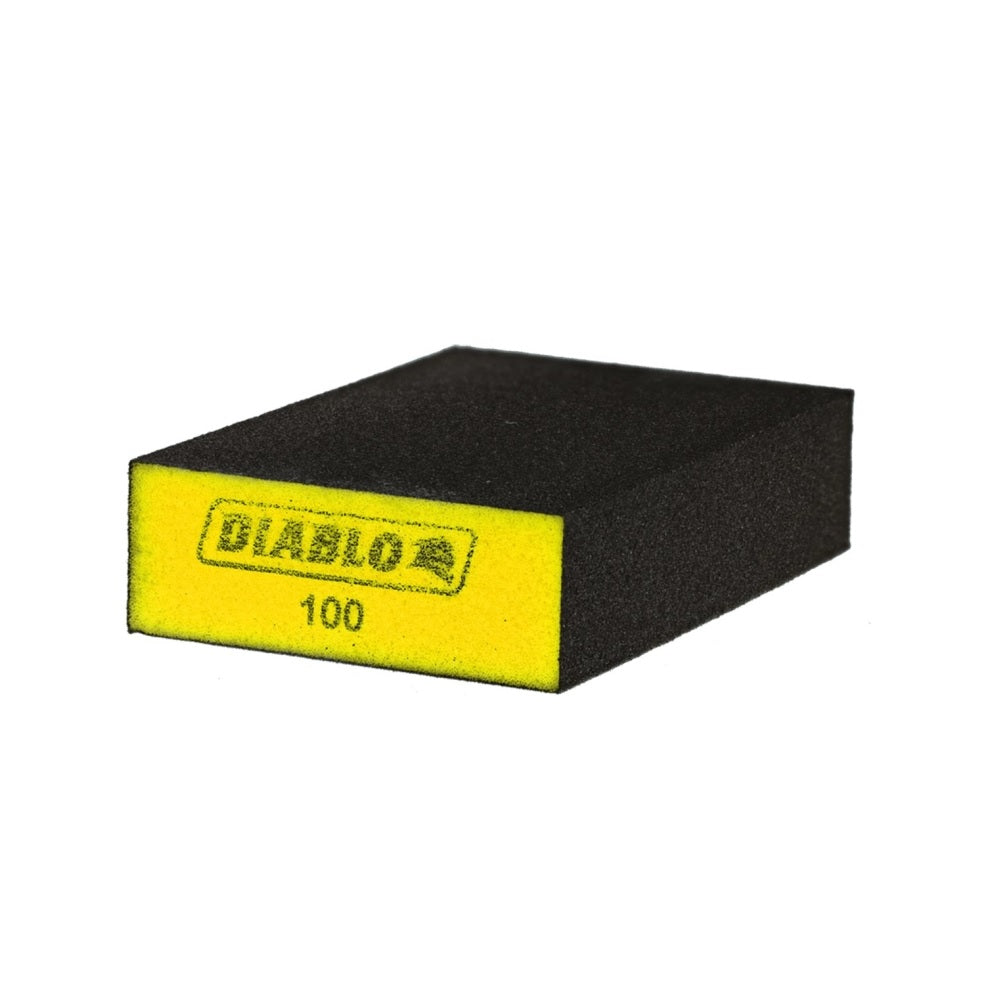 Diablo DFBLBLOFIN01G Flat Edge Sanding Sponge, 5 Inch, 100 Grit