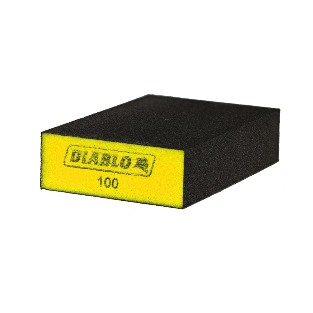 Diablo DFBLBLOFIN04G Flat Edge Sanding Sponge, 5 Inch, 100 Grit