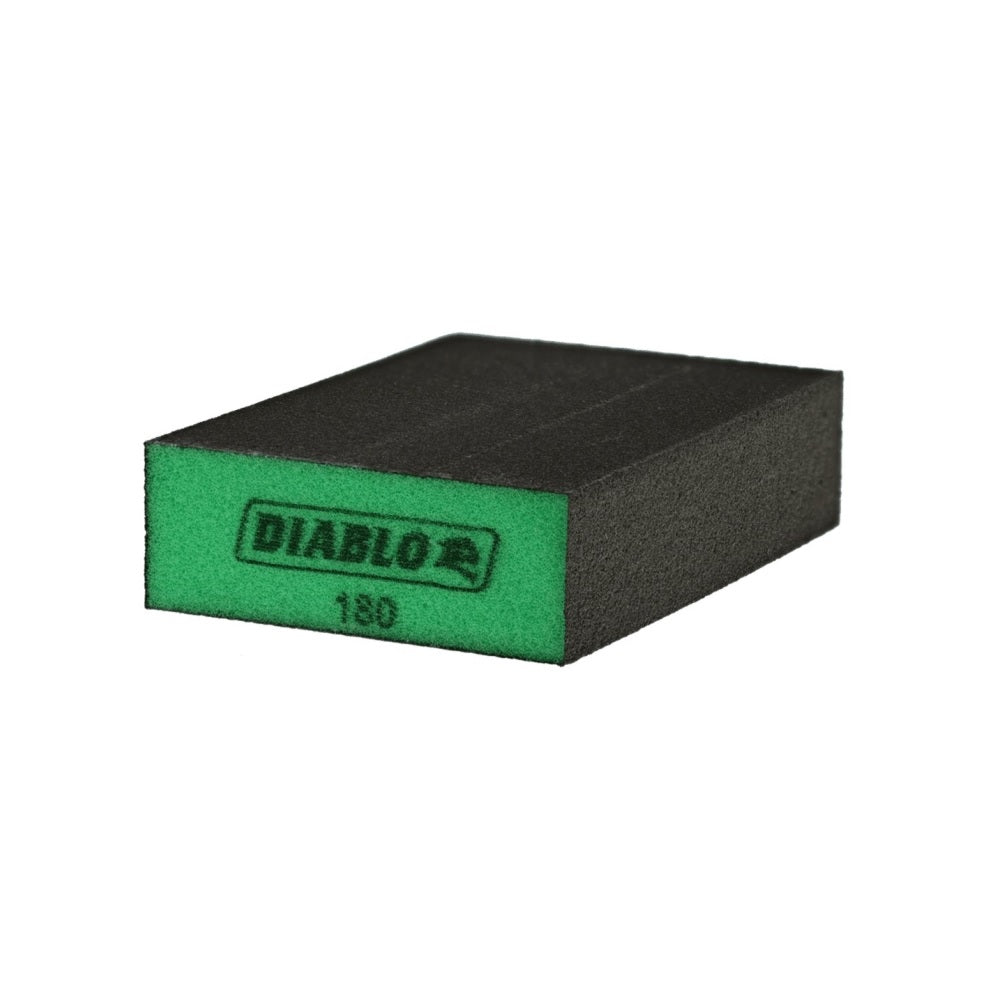 Diablo DFBLBLOSFN01G Flat Edge Sanding Sponge, 180 Grit, 5 Inch