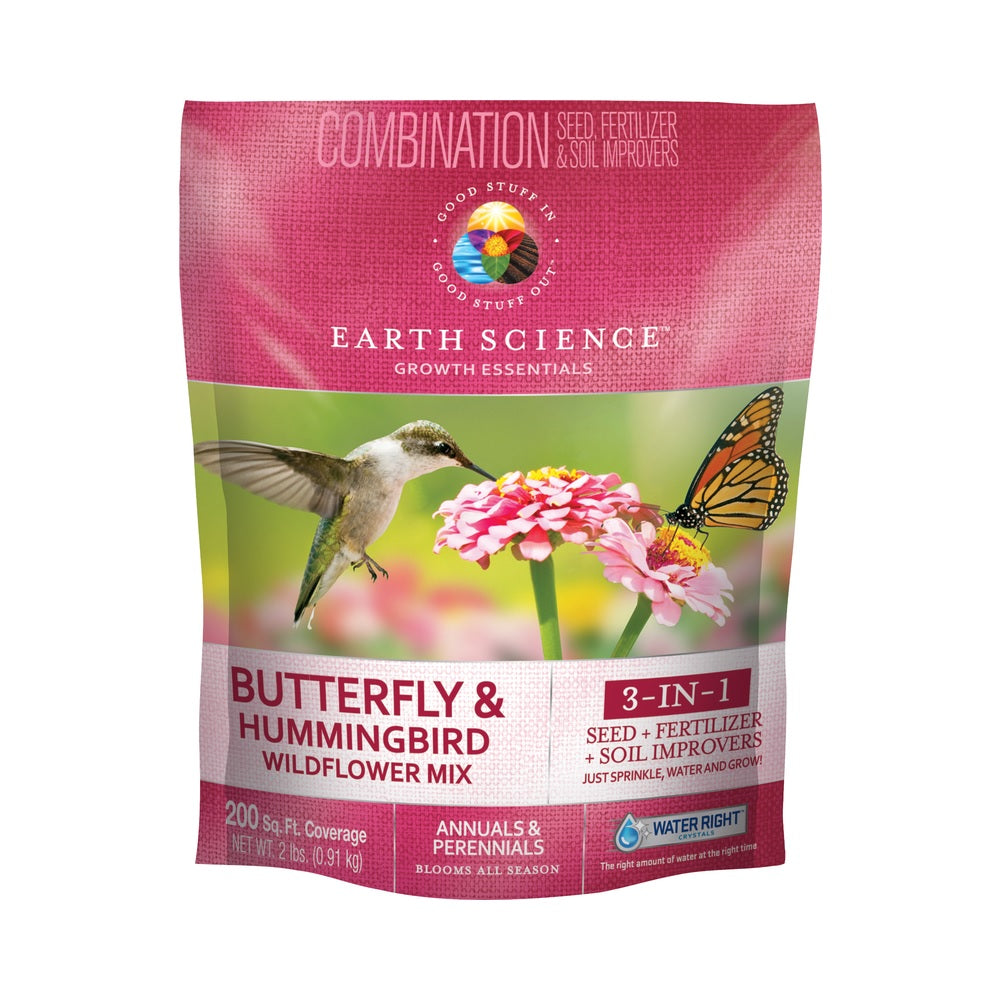 Earth Science 12138-6 Grass Seed & Fertilizer, 2 lb