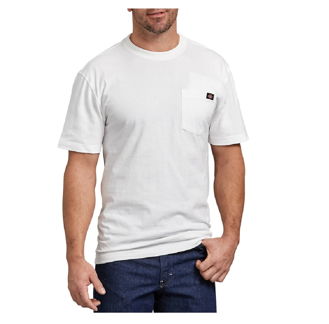 Dickies WS450WHXL Tee Shirt, White, X-Large