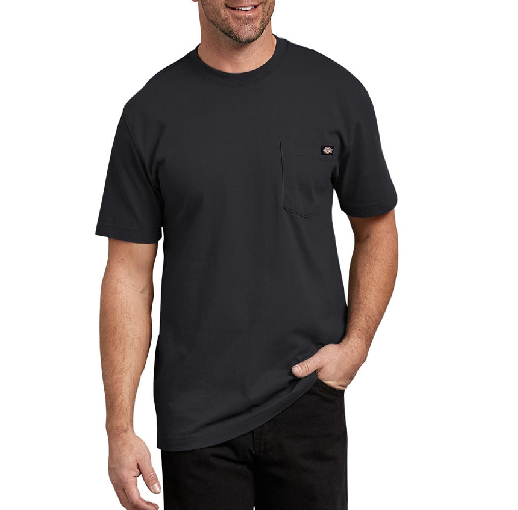 Dickies WS450BKLT Tee Shirt, LT, Black