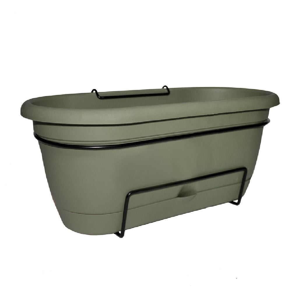 Bloem LWB1842-B Lucca Rectangular Window Box, Resin
