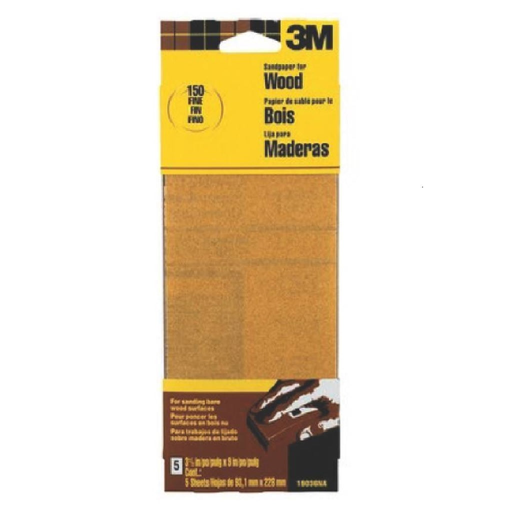 3M 19036-20-CC Sandpaper, Garnet, 150 Grit