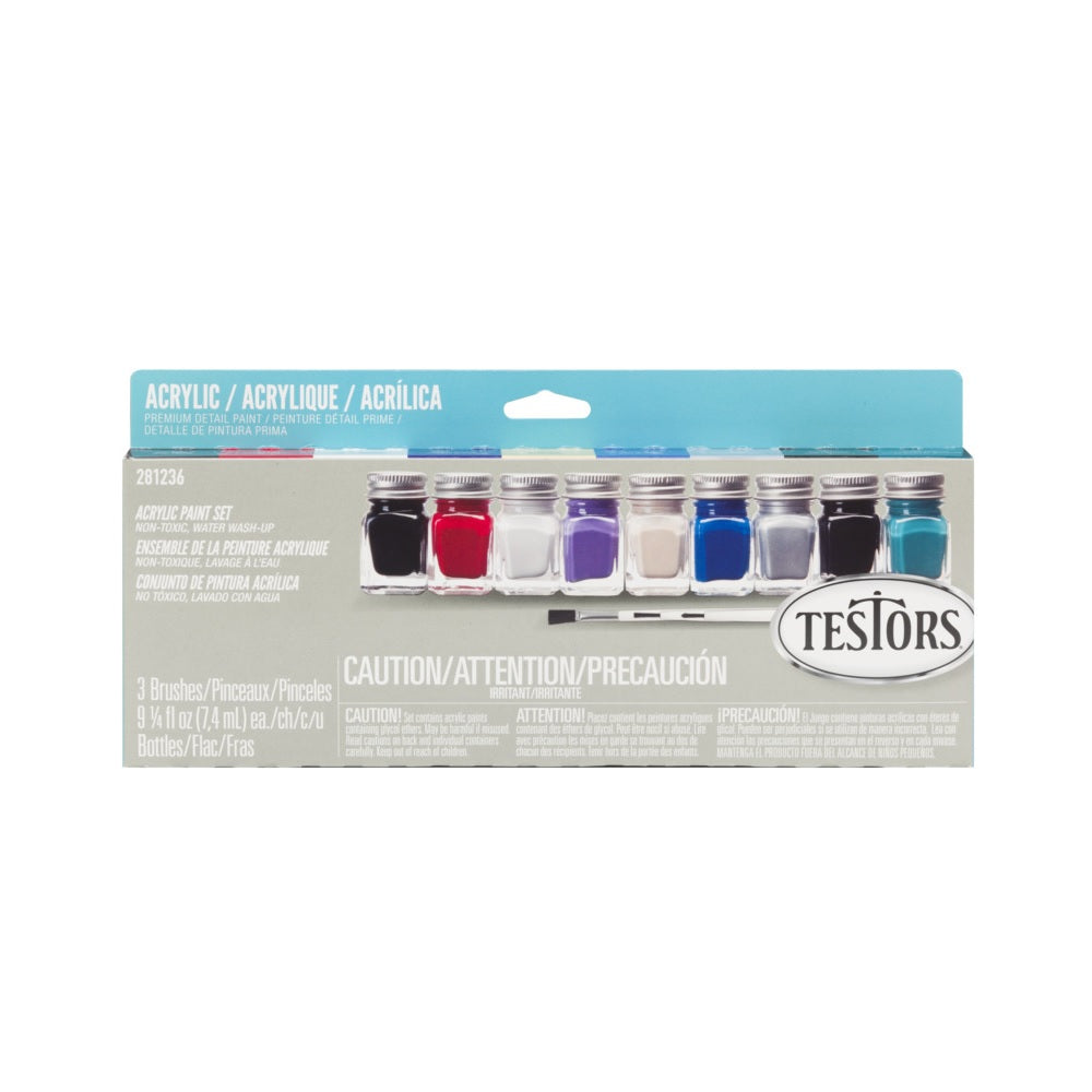 Testors 281236 Acrylic Paint Set, 0.25 oz