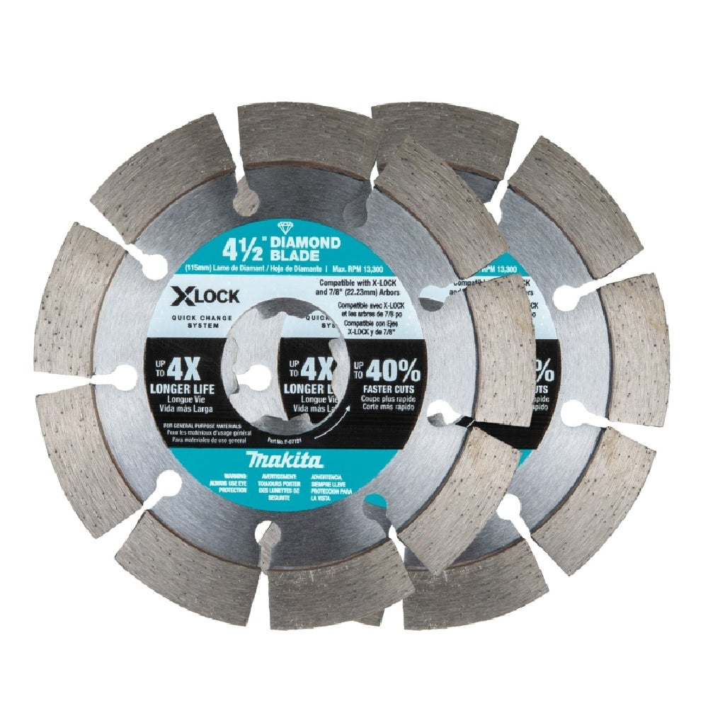 Makita X-LOCK E-07200 Diamond Blade, Segmented Rim