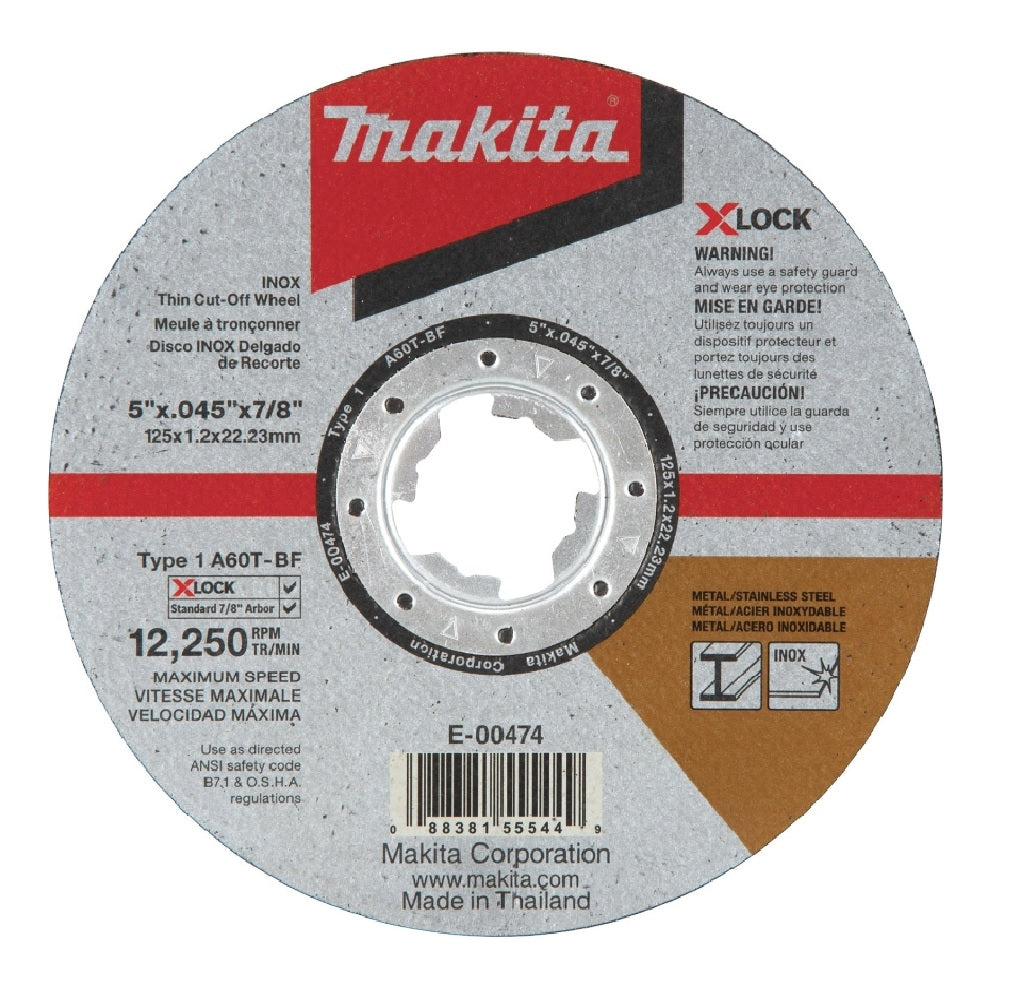 Makita X-LOCK E-00474 Cut Off Wheel, Aluminum Oxide