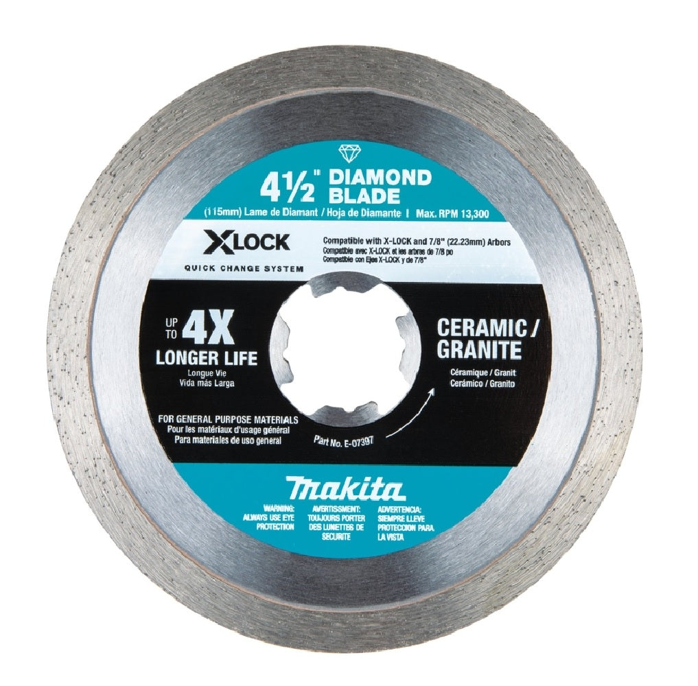 Makita X-LOCK E-07397 Diamond Blade, Continuous Rim