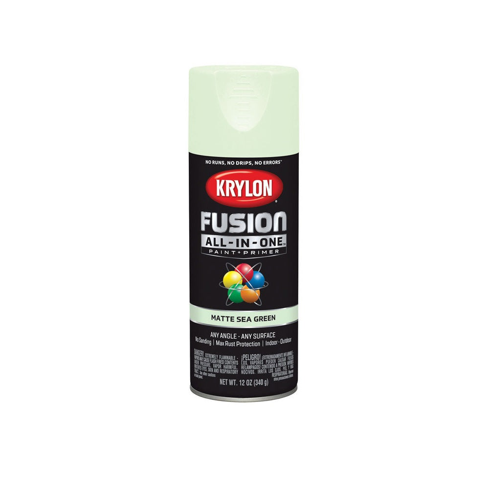 Krylon K02762007 Paint + Primer Spray Paint, Sea Green, 12 oz