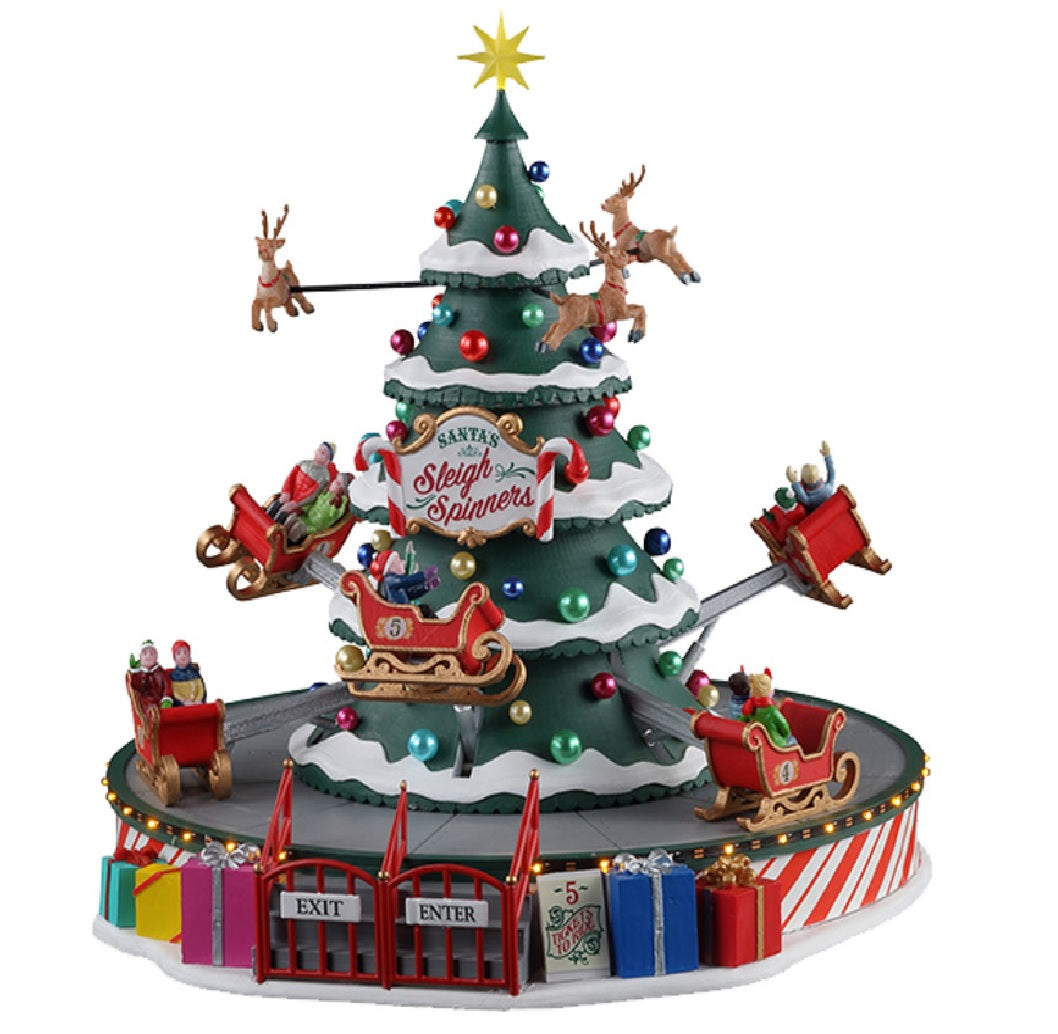 Lemax 14833 Santa's Sleigh Spinners Figurine, LED