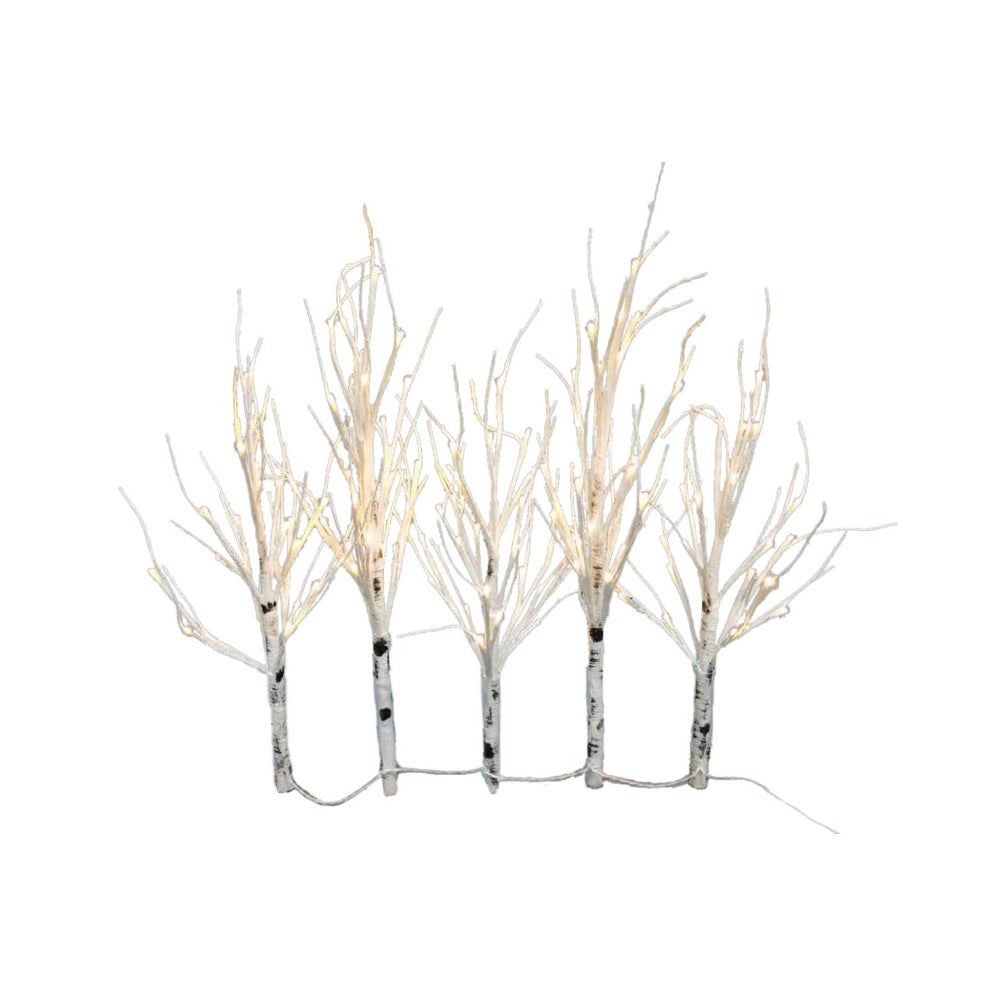 Santas Forest 36633 Tree Set Led Twig, White