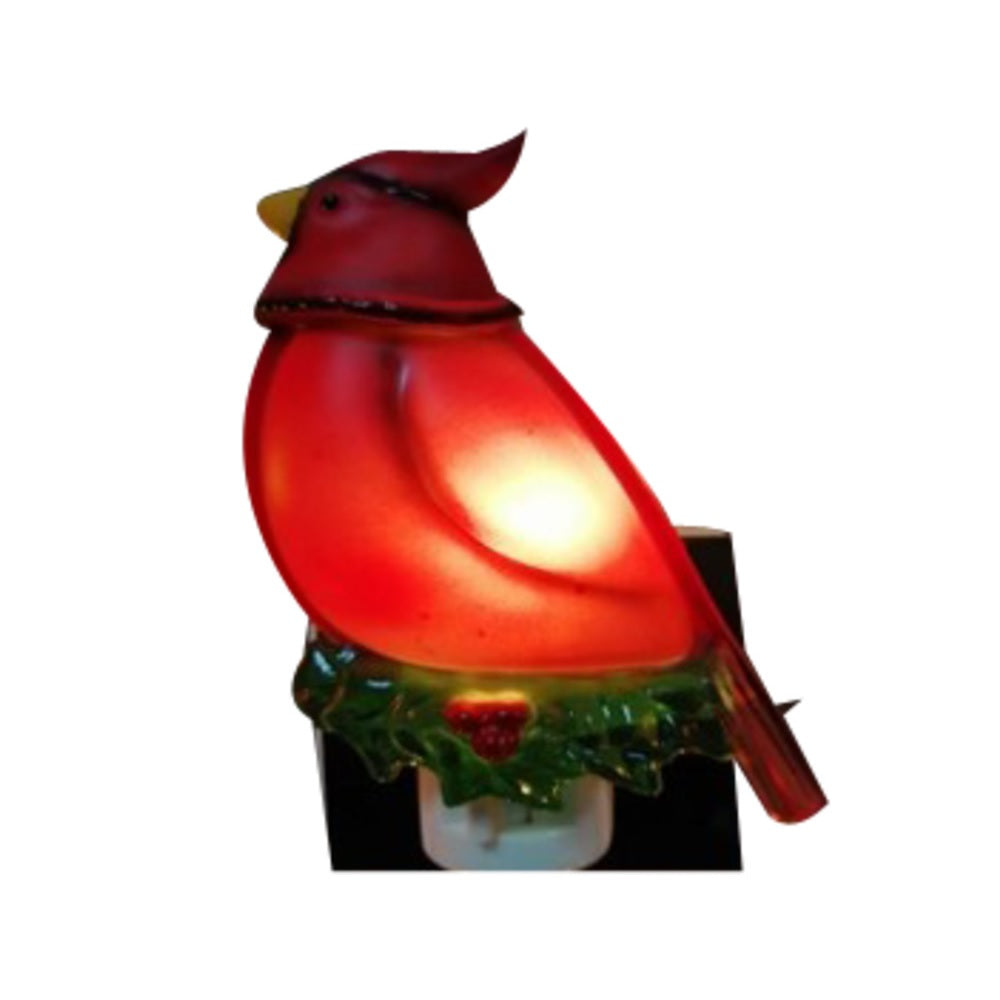 Santas Forest 65601 Light Night Bird, Red, Plastic