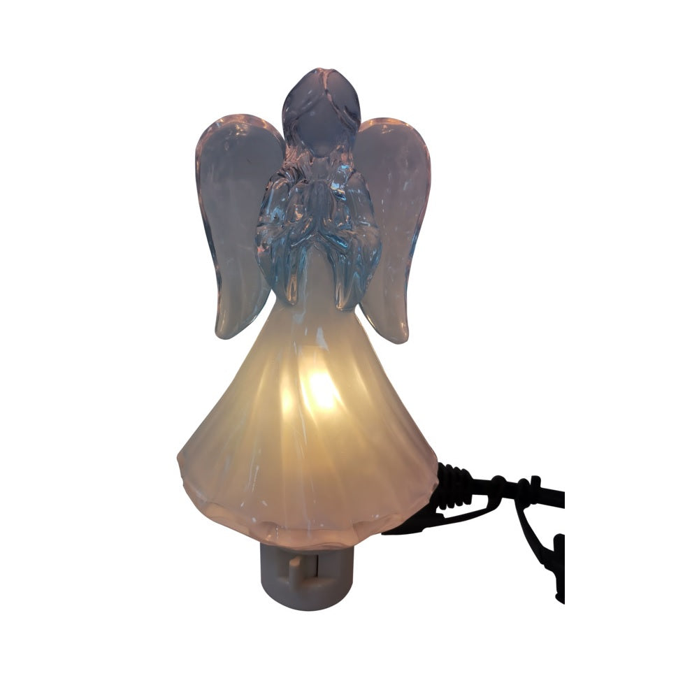 Santas Forest 65605 Light Night Angel, Plastic, White