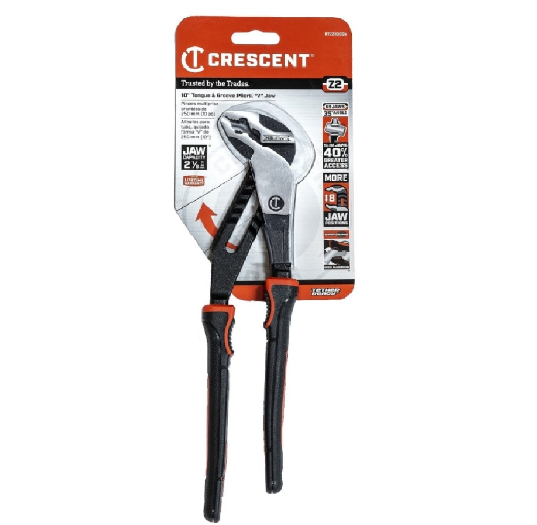 Crescent RTZ210CGV Tongue and Groove Plier, Alloy Steel