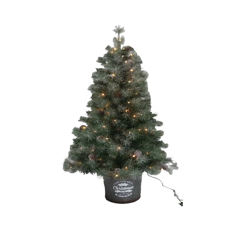 Santas Forest 32650 Frosted Alpine Christmas Trees,  5 Feet
