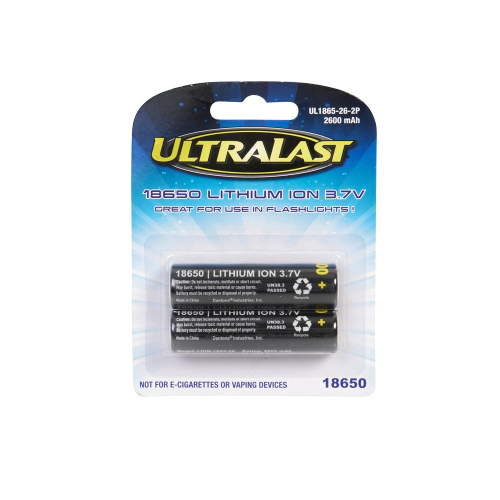 Ultralast UL1865-26-2P Lithium Ion Rechargeable Battery, 3.7 Volt
