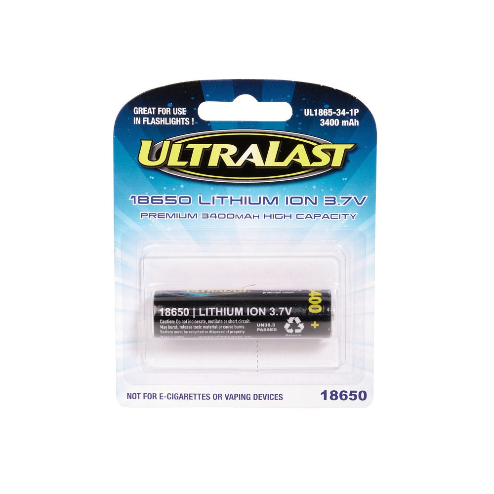 Ultralast UL1865-34-1P Lithium Ion Rechargeable Battery, 3.7 Volt