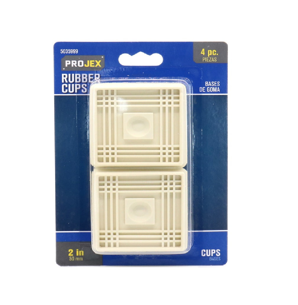Projex 9166/ACE Square Caster Cup, Rubber