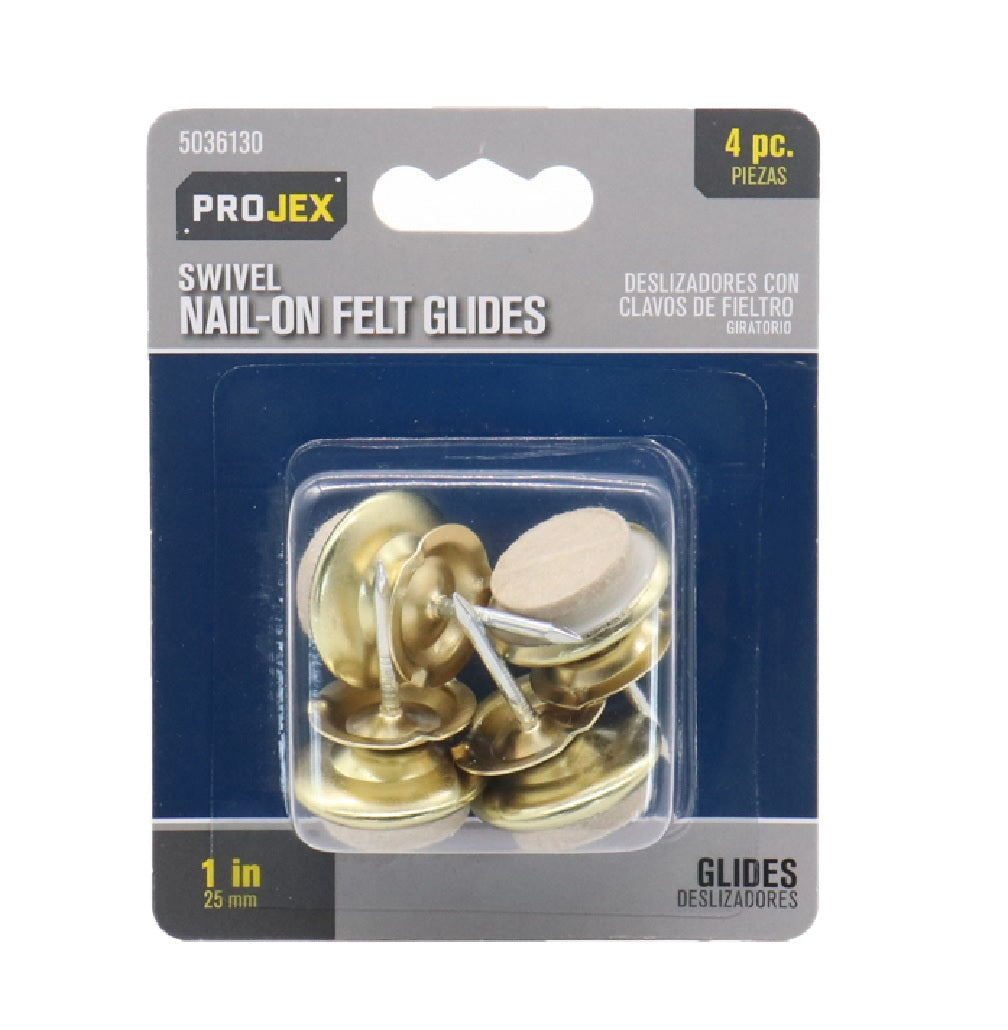 Projex 9938/ACE Nail-On Swivel Glide, Felt