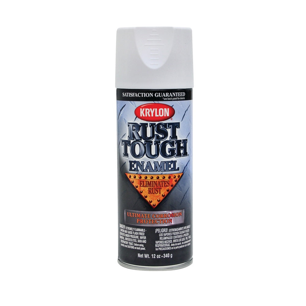 Krylon K09219007 Rust-Preventative Enamel Paint, White, 12 oz