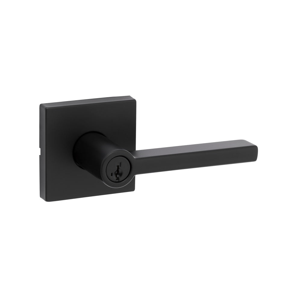 Kwikset 740HFL SQT 514 CP Halifax Square Entry Door Lock, Black