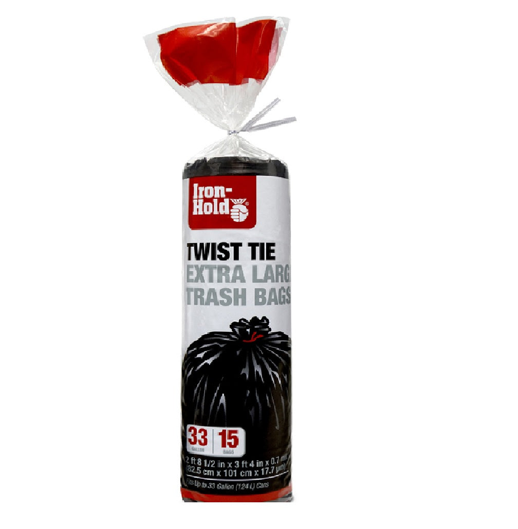 Iron-Hold 1372523 Twist Tie Trash Bags, Plastic