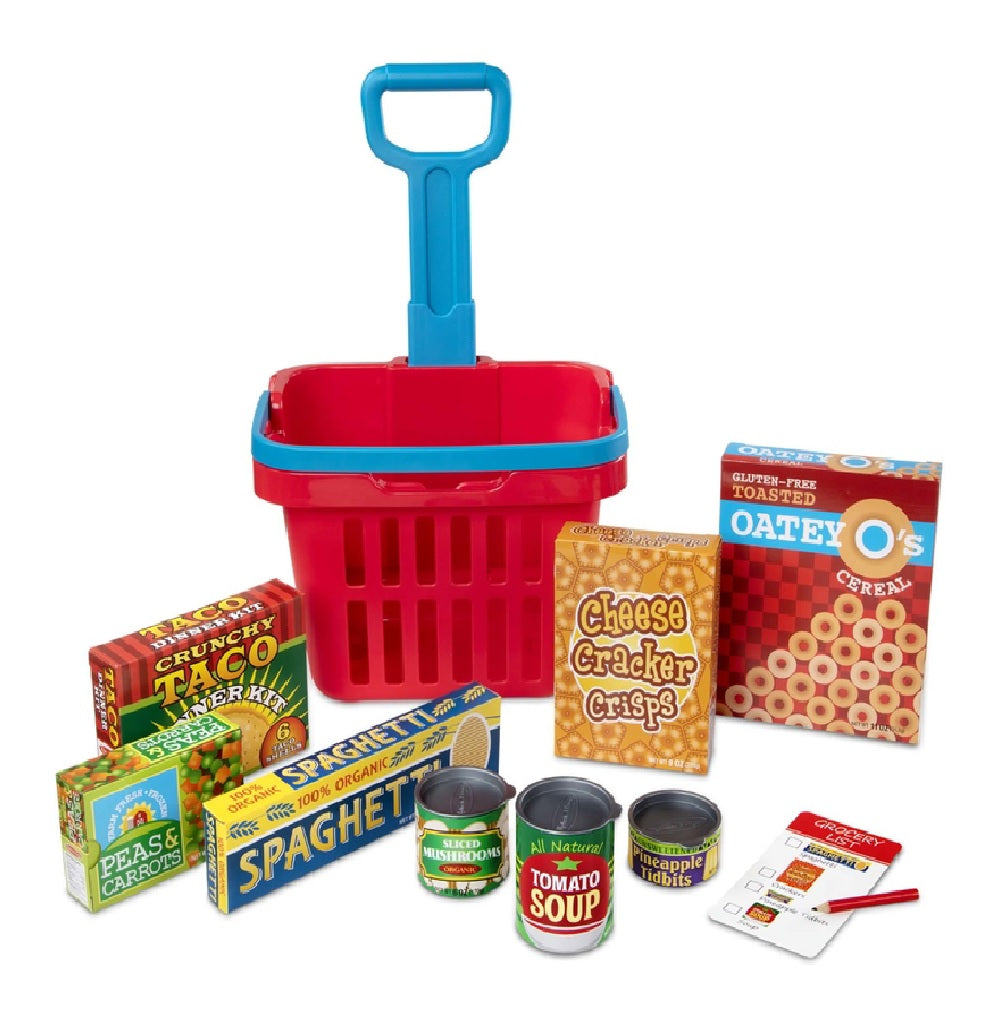 Melissa & Doug 4073 Fill & Roll Grocery Basket Play Set