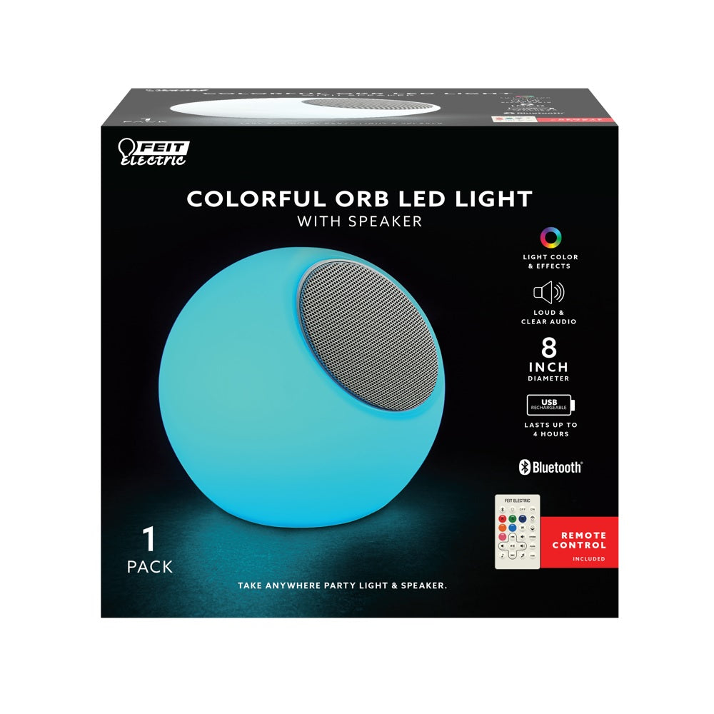 Feit Electric BTORB8RGBWBAT LED Lantern Speaker, Multicolored
