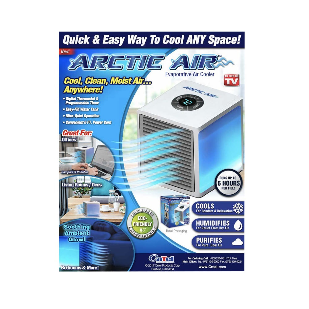 Arctic Air AAPC-MC4 Portable Evaporative Cooler, Blue/White