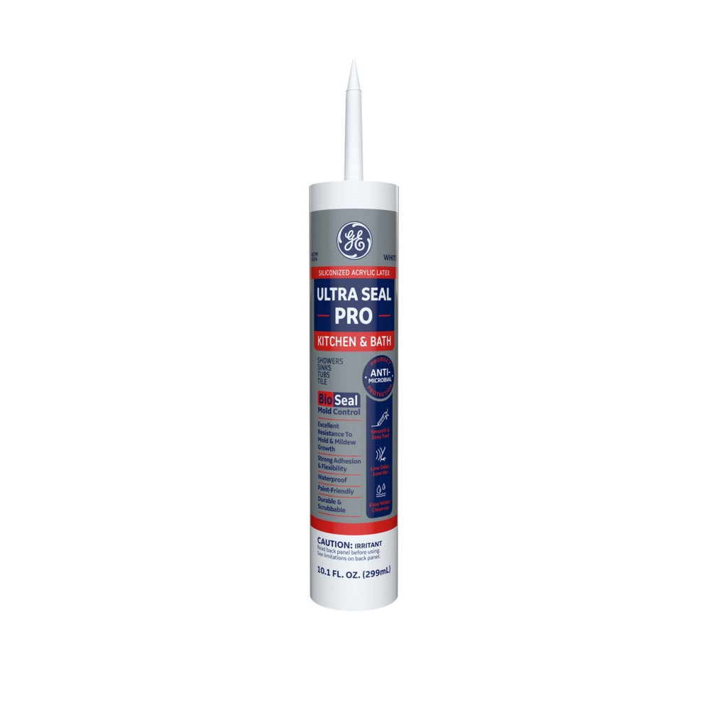 GE GE14209 Ammonia Adhesive Caulk, White, 10.1 oz