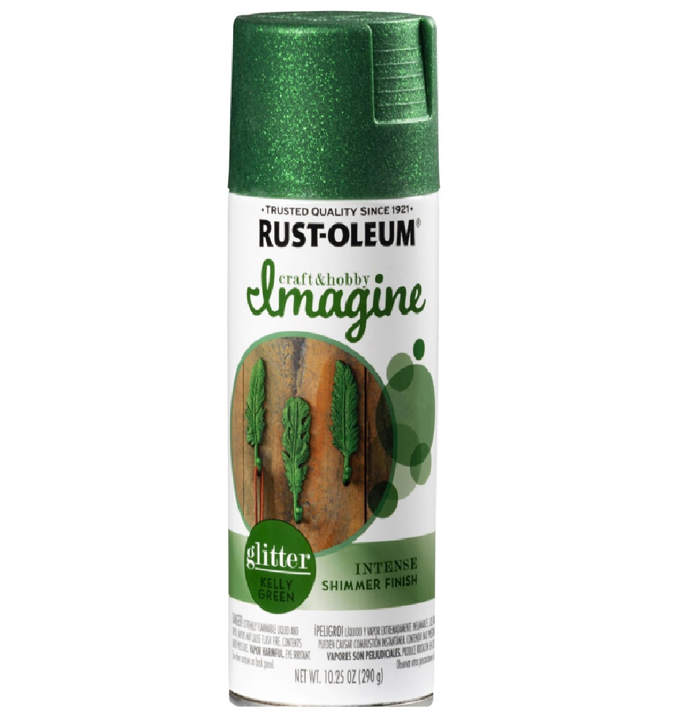 Rust-Oleum 354070 Imagine Glitter Spray Paint, Kelly Green