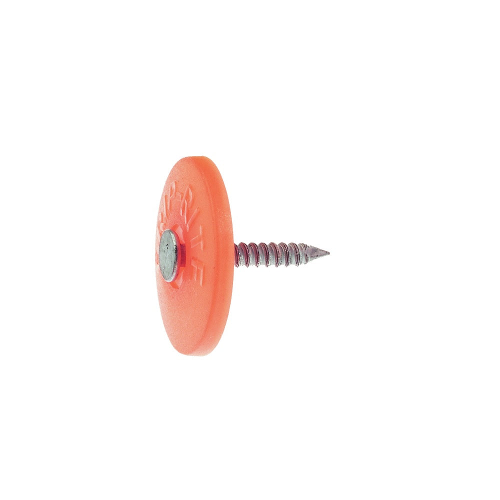 Grip-Rite 2PRCAP1 Full Round Head Cap Bright, Plastic/Steel, 1 lb
