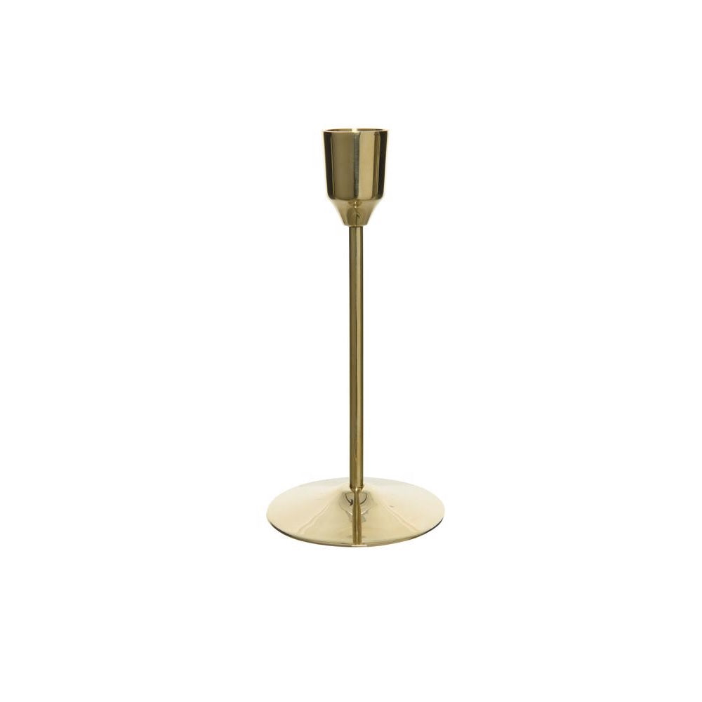 Decoris 391253 Christmas Candle Holder, Brass, Gold