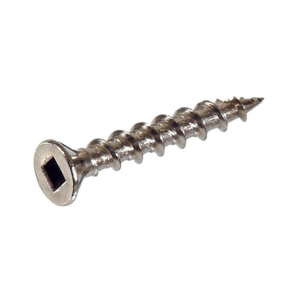 Hillman 41600 Square Flat Head Deck Screws, 1-5/8 Inch, Stainless Steel
